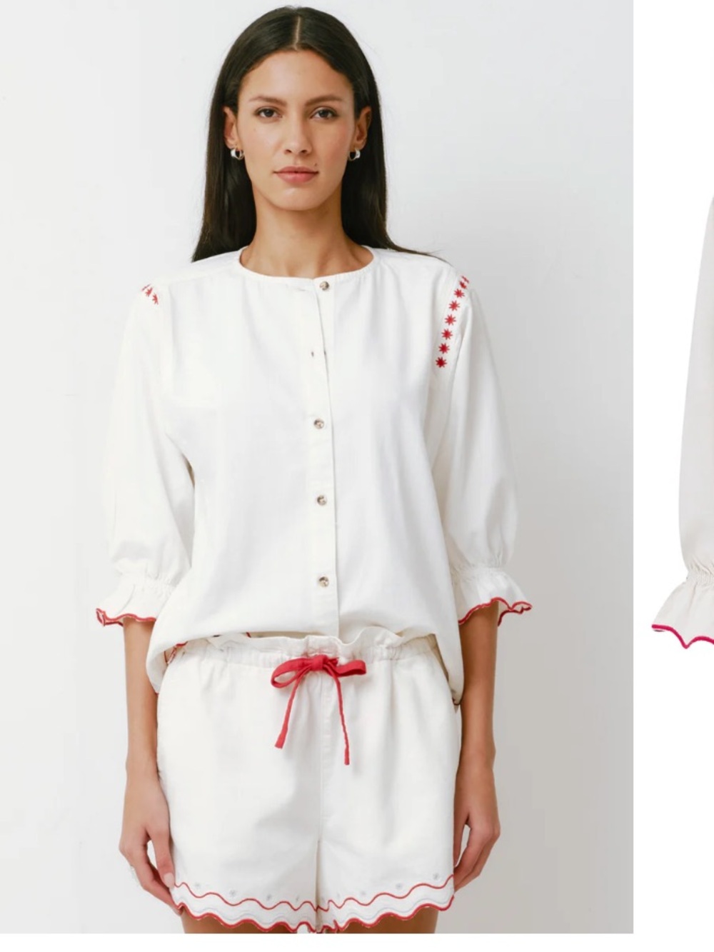 NWT Seventy + Mochi Nina Embroidered Top Size XXS Runs big